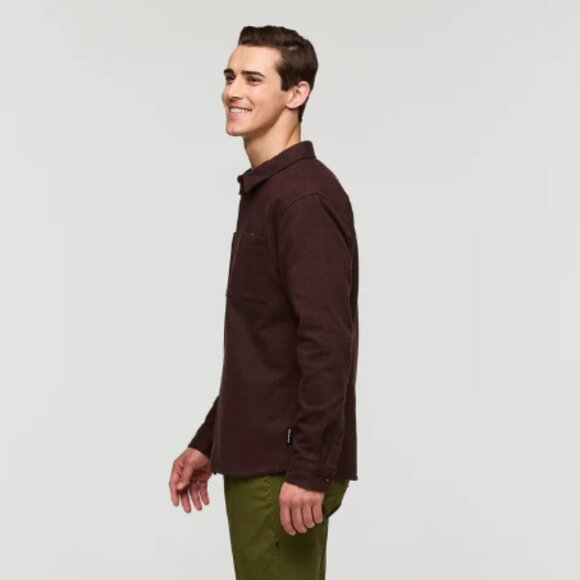 Cotopaxi Men's XL Mero Organic Cotton Flannel Shirt Coffee Rust NWT Heavyweight - Picture 4 of 12